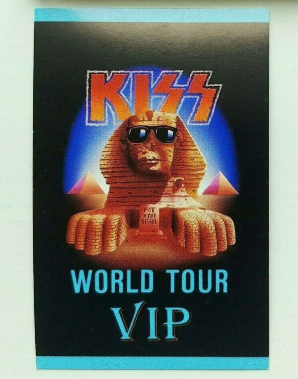 KISS Hot In The Shade Concert Tour 1990 VIP Laminate Backstage Pass INSERT CARD