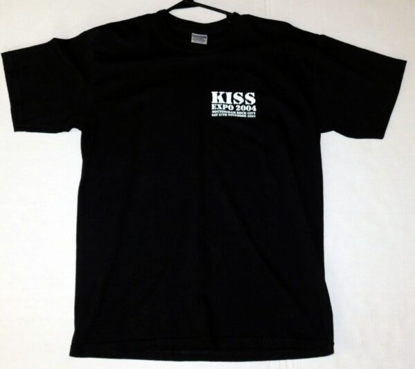 KISS Band T-Shirt BRUCE KULICK 2004 Nottingham UK Kiss Expo Black Shirt Medium - Image 3