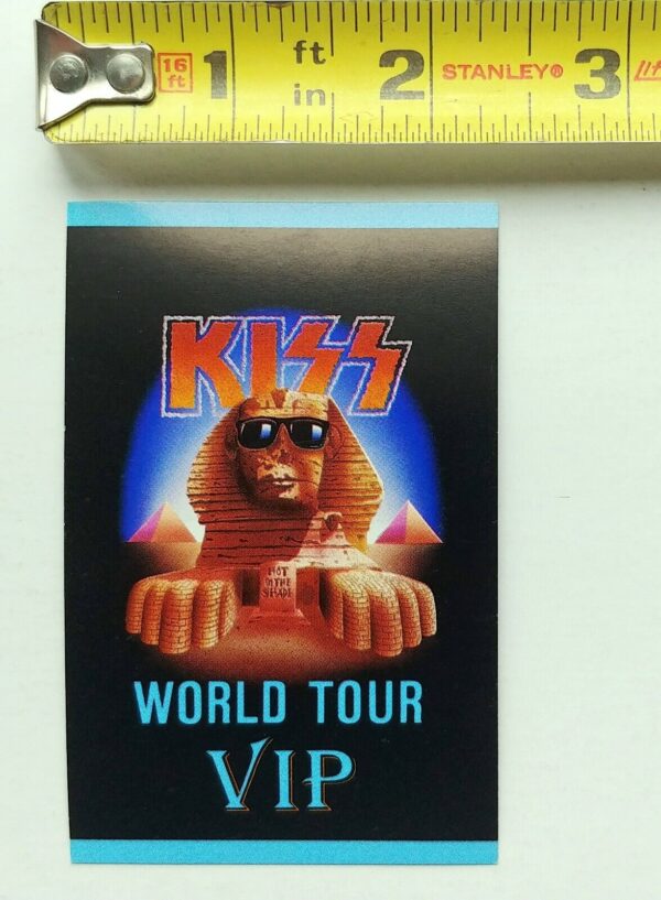 KISS Hot In The Shade Concert Tour 1990 VIP Laminate Backstage Pass INSERT CARD - Image 2