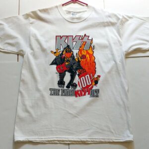 vintage KISS Band Concert T-Shirt Farewell Tour 2000 Radio Promo Gene Simmons
