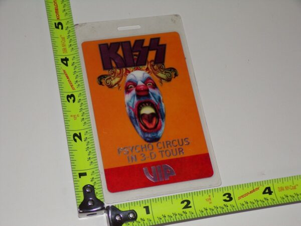 KISS Band Laminate VIP Backstage Pass GodGames Psycho Circus Concert Tour 1998 - Image 2