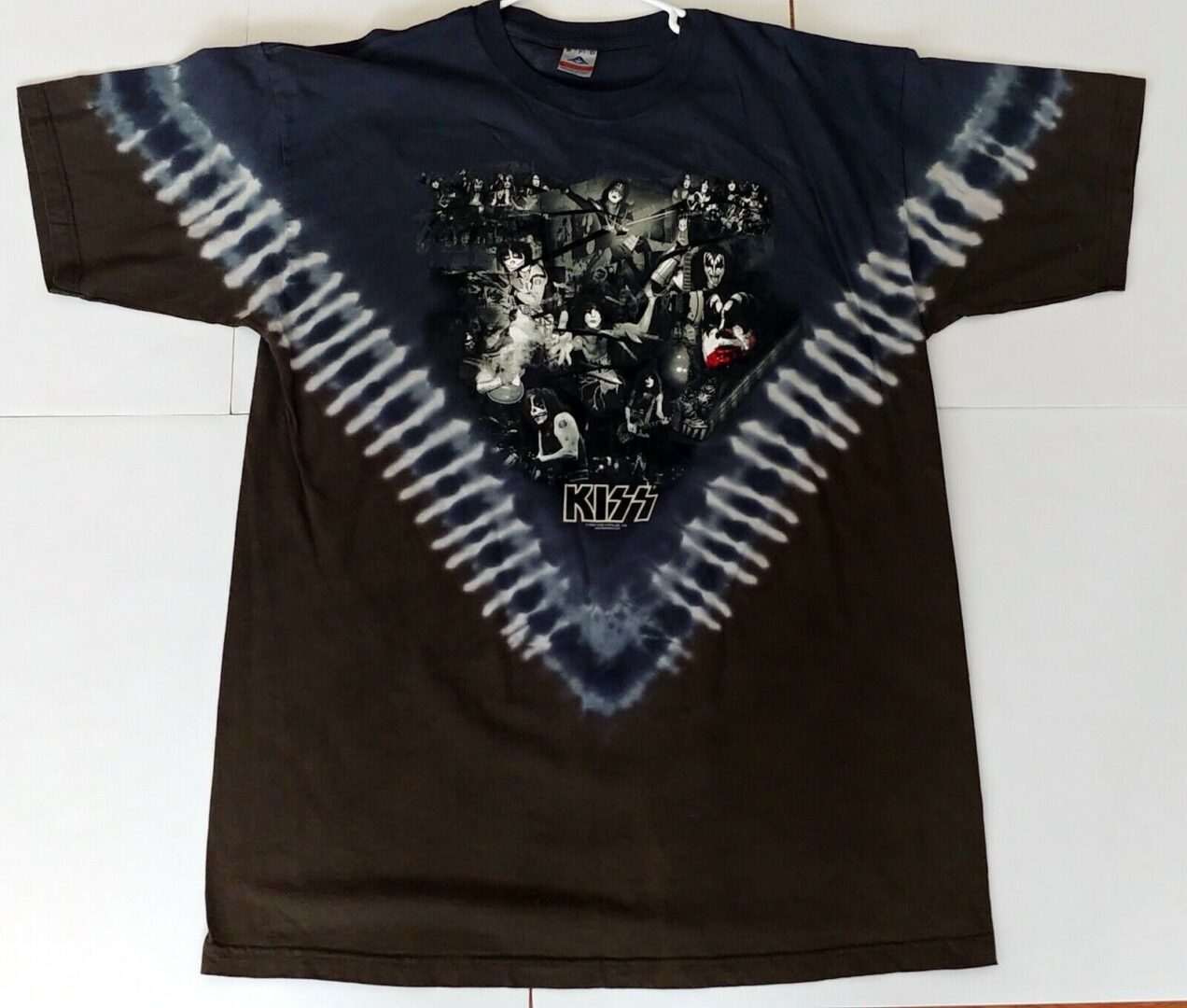 vintage KISS Band T-Shirt Photo Collage Tie Dye Shirt UNWORN 2000 ...