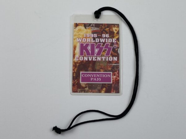 KISS Unplugged Convention Concert Tour 1995 Laminate Pass Dark Pink Logo