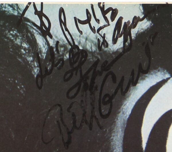 KISS Dynasty Cardboard Poster 1979 Signed Autograph Inscribed To Pixie Esmonde from Gene Simmons Ace Frehley Paul Stanley Peter Criss Bill Aucoin - Image 5