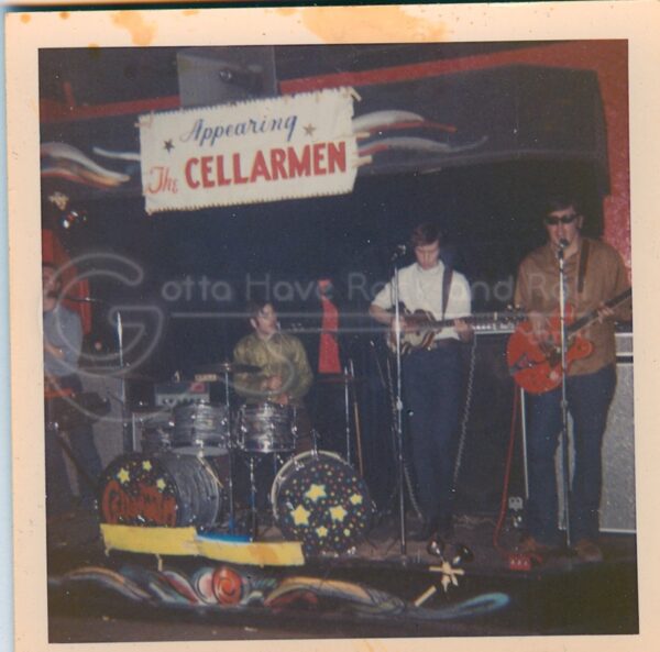 KISS Eric Carr pre Kiss band The Cellarmen 1965 21" Bass Drumhead then Custom Repainted 1967 by Eric w/ Multi-Color Stars Design - Image 5