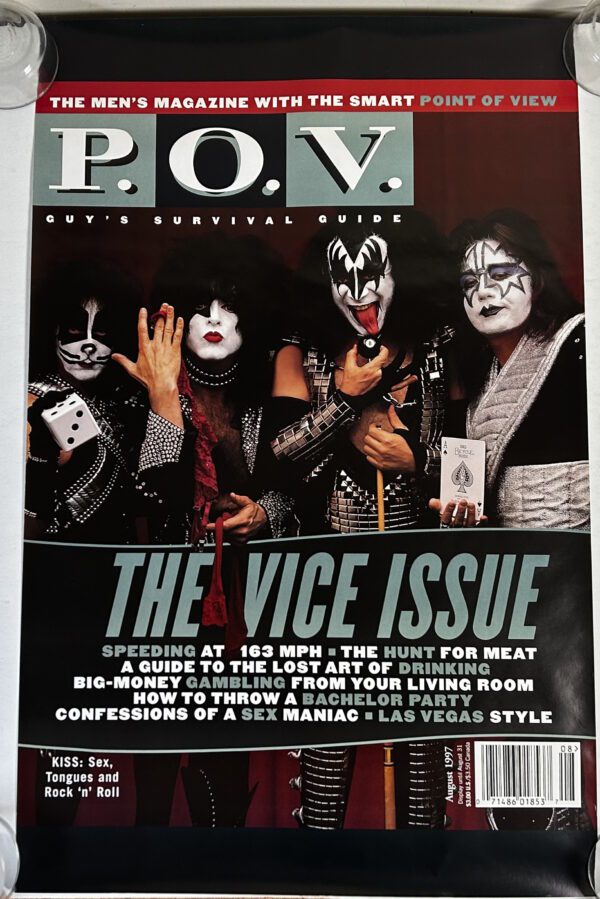 KISS Vintage Promo Poster POV Magazine 1997 Simmons Frehley Reunion Tour