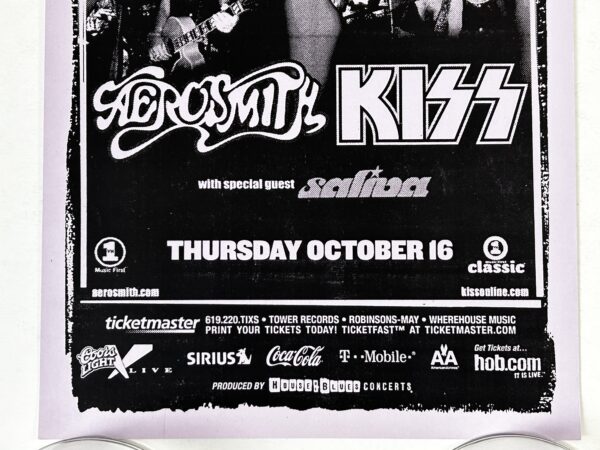 Kiss Concert Poster Aerosmith Rocksimus Maximus Tour San Diego CA 2003 - Image 3