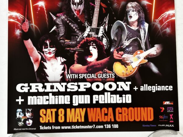 Kiss Concert Poster Rock The Nation Tour WACA Australia May 8 2004 Simmons - Image 3