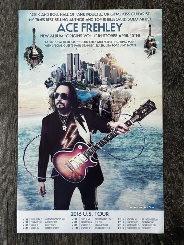 ACE FREHLEY Origins Vol 1 Promo Concert Poster 11x17 2016 Tour