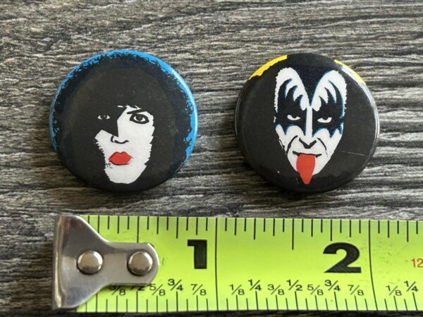 KISS BUTTON Pin Badge Dynasty Album Faces Set 1" Aucoin Era Gene Ace Peter Paul - Image 4