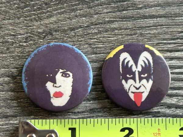 KISS BUTTON Pin Badge Dynasty Album Face Set 1.25 Aucoin Era Gene Ace Peter Paul - Image 2