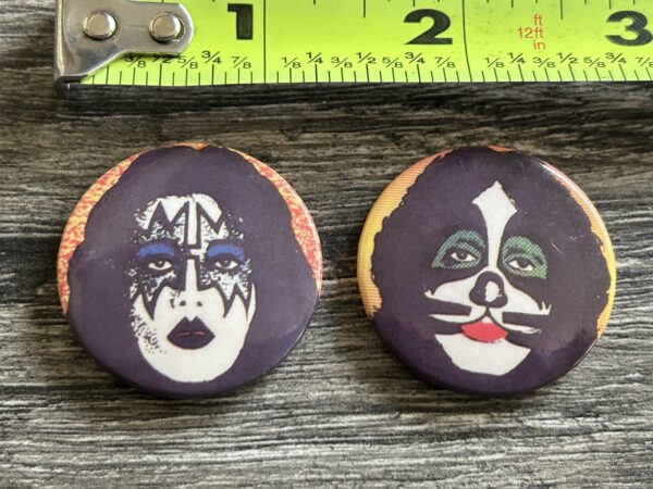 KISS BUTTON Pin Badge Dynasty Album Face Set 1.25 Aucoin Era Gene Ace Peter Paul - Image 3