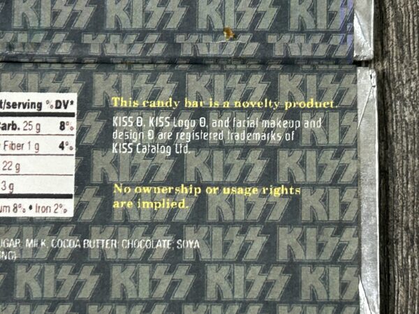 KISS Kandy Chocolate Bar Rock And Roll Over Custom Wrapper Set 2000 Vintage Kiss - Image 6