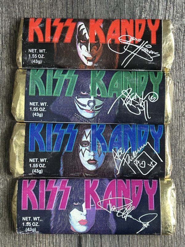 KISS Kandy Chocolate Bar Solo Album Faces Custom Wrapper Set 2000 Vintage Kiss