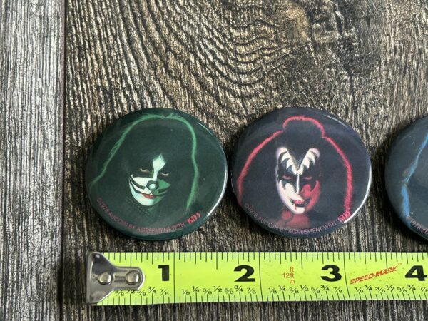 KISS BUTTON Pin Badge Custom Reprint 1978 Solo Albums Set 1 3/4" Vintage Kiss - Image 2