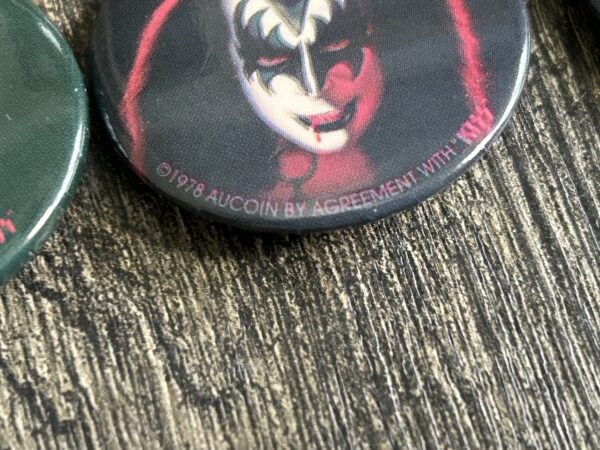 KISS BUTTON Pin Badge Custom Reprint 1978 Solo Albums Set 1 3/4" Vintage Kiss - Image 5