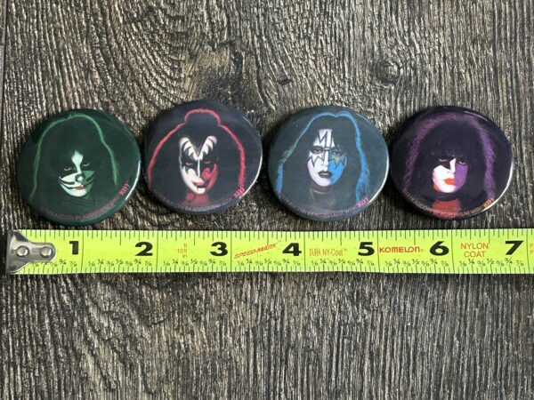 KISS BUTTON Pin Badge Custom Reprint 1978 Solo Albums Set 1 3/4" Vintage Kiss