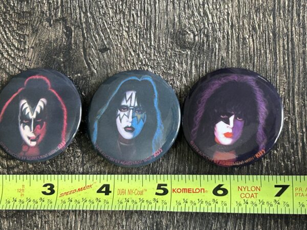 KISS BUTTON Pin Badge Custom Reprint 1978 Solo Albums Set 1 3/4" Vintage Kiss - Image 3