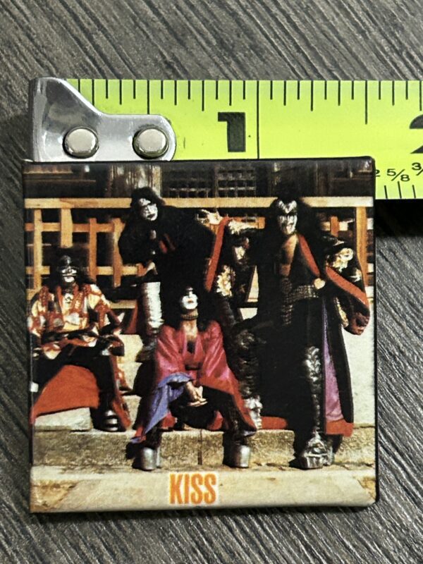 KISS BUTTON Pin Badge Rock And Roll Over Japan 1 1/2" Vintage Kiss Aucoin Era