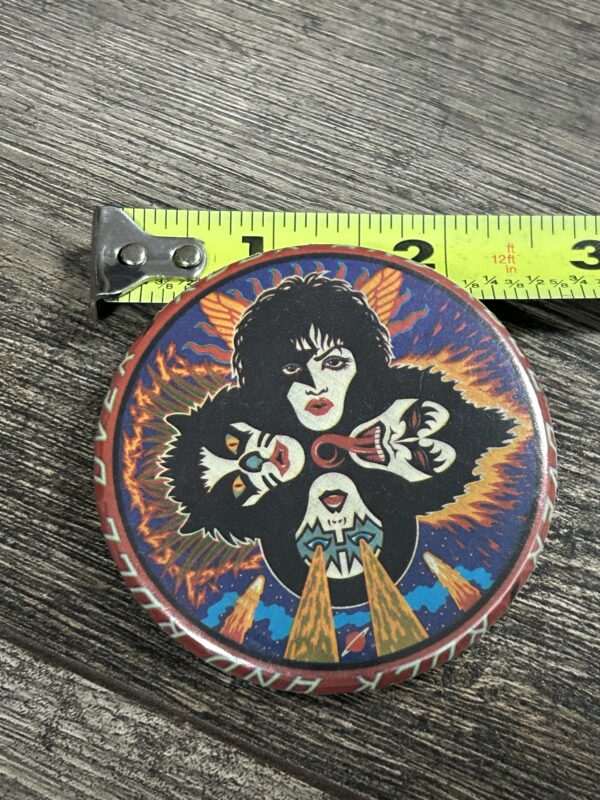 KISS BUTTON Pin Badge Rock And Roll Over Album Cover 2 1/2" Vintage Kiss Aucoin