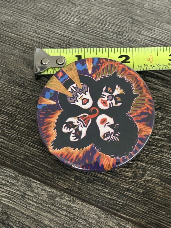 KISS BUTTON Pin Badge Rock And Roll Over Album Cover 2 1/4" Vintage Kiss Aucoin