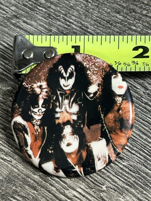 KISS BUTTON Pin Badge Destroyer Glitter Group Pose 1 3/4 Vintage Kiss Aucoin Era