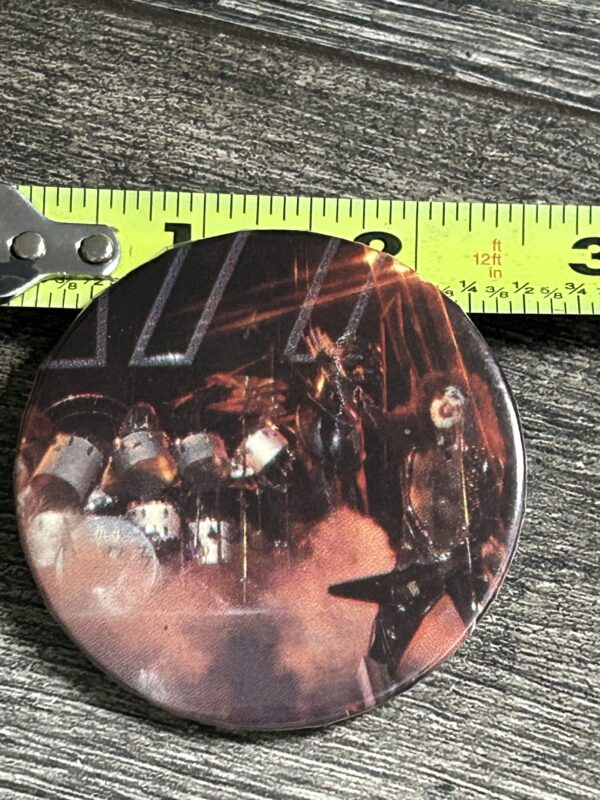 KISS BUTTON Pin Badge Destroyer Tour Paul Stanley Peter 2.25 Vintage Kiss Aucoin