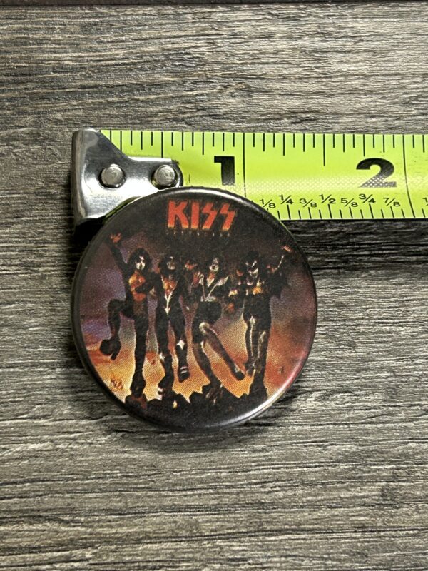 KISS BUTTON Pin Badge Destroyer Album Cover 1 1/4" Vintage Kiss Aucoin Ken Kelly