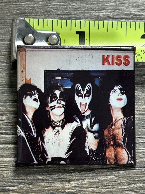 KISS BUTTON Pin Badge Destroyer Backstage 1.5 Square Vintage Kiss Aucoin Canada