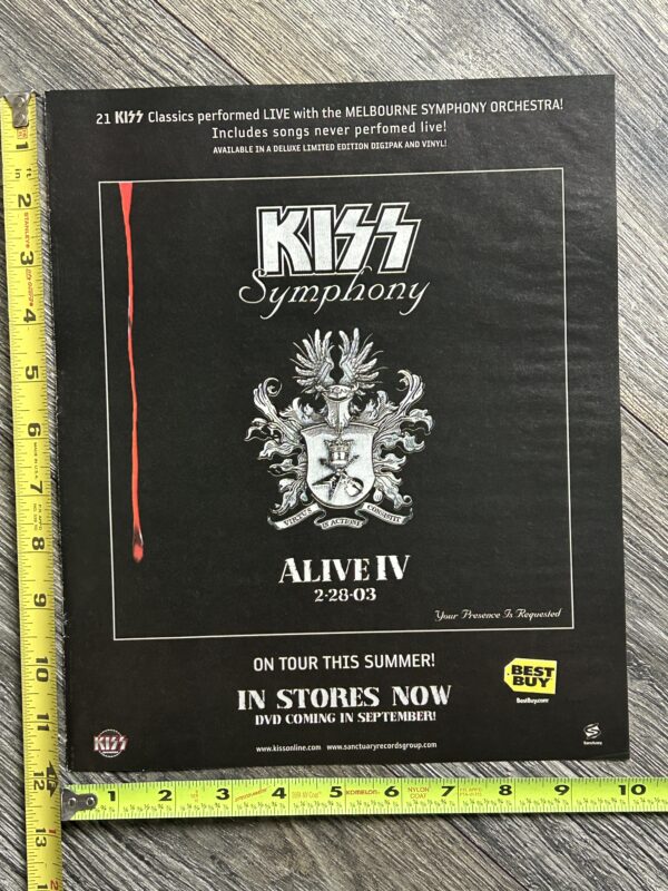 KISS Ad Advert Symphony Alive IV Concert Album Best Buy USA 2003 Vintage Kiss