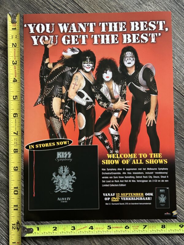 KISS Ad Advert Symphony Alive IV Concert Album Netherlands 2003 Vintage Kiss