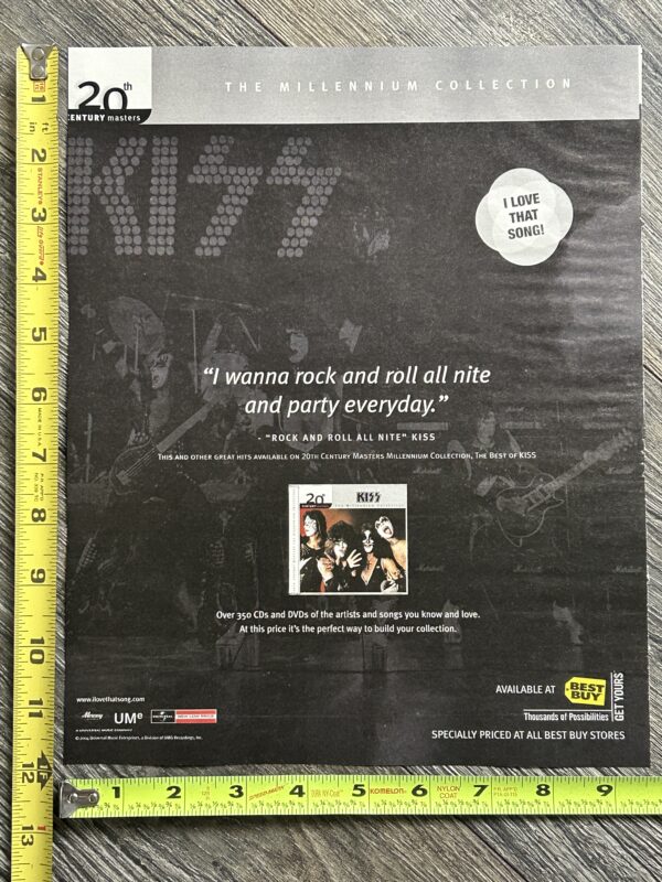 KISS Ad Advert 20th Century Millennium Collection CD Release 2004 Vintage Kiss