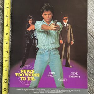 KISS Ad Advert Gene Simmons Never Too Young To Die Movie USA 1985 Vintage Kiss A