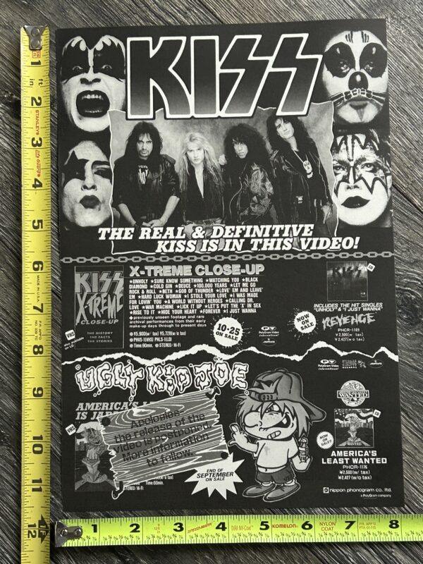 KISS Ad Advert X-Treme Close-Up VHS Revenge Japan Japanese 1992 Vintage Kiss