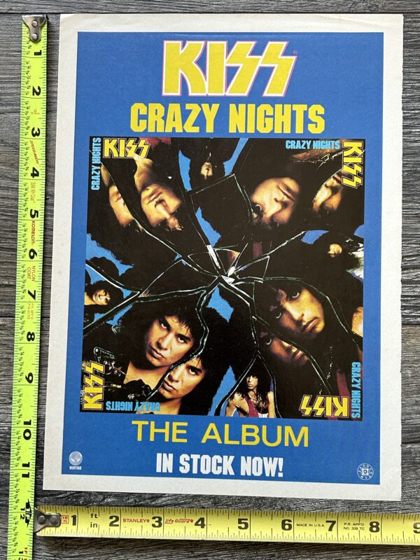 KISS Ad Advert Crazy Nights UK Vertigo Vinyl Release Record Album Vintage Kiss