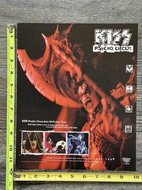 KISS Ad Advert Psycho Circus McFarlane Action Figure Set USA 1998 Vintage Kiss