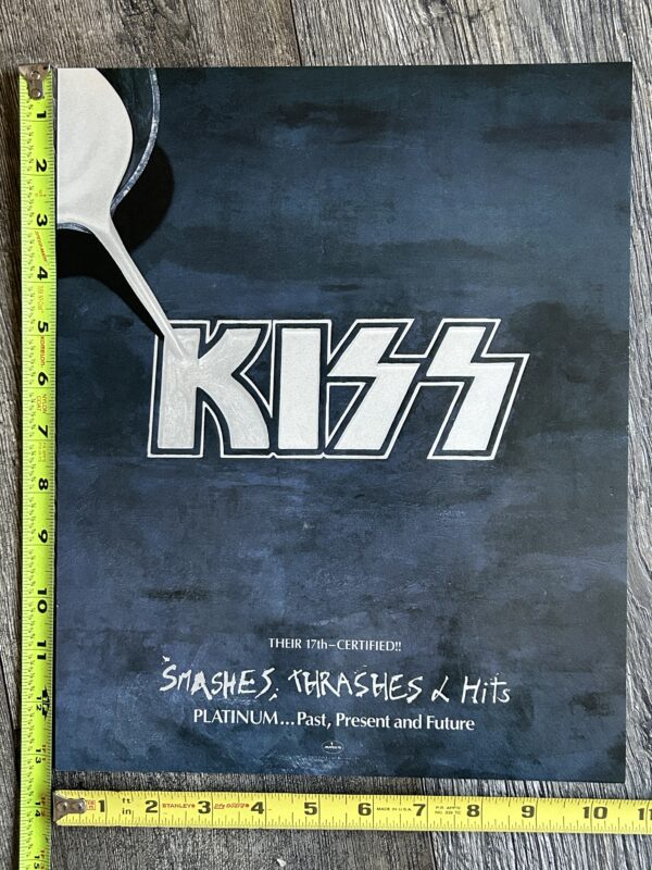 KISS Ad Advert Smashes Thrashes & Hits Platinum 1988 USA 10x13 Vintage Kiss