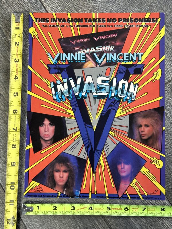 Kiss Ad Advert VINNIE VINCENT Invasion All Systems Go USA 1988 Guitar Shred