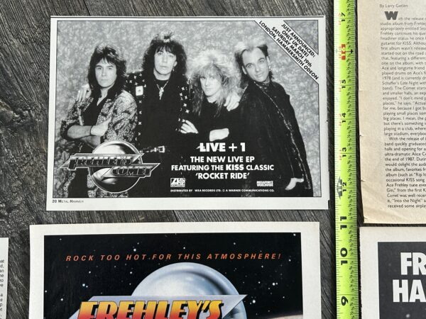 Kiss Ad Advert ACE FREHLEY Frehley's Comet 7pc Lot 1987 1988 USA Vintage Kiss - Image 4