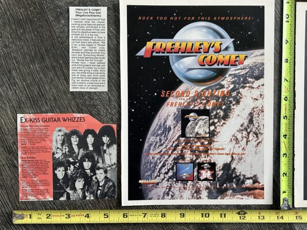 Kiss Ad Advert ACE FREHLEY Frehley's Comet 7pc Lot 1987 1988 USA Vintage Kiss - Image 5