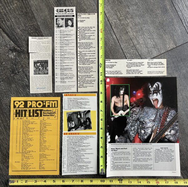 KISS Album Release Clippings Smashes Thrashes & Hits 7pc Lot USA Vintage Kiss