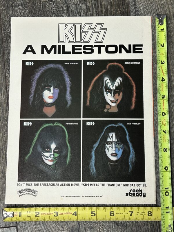 KISS Ad Advert 1978 Solo Albums Kiss Meets The Phantom USA Vintage Kiss Aucoin