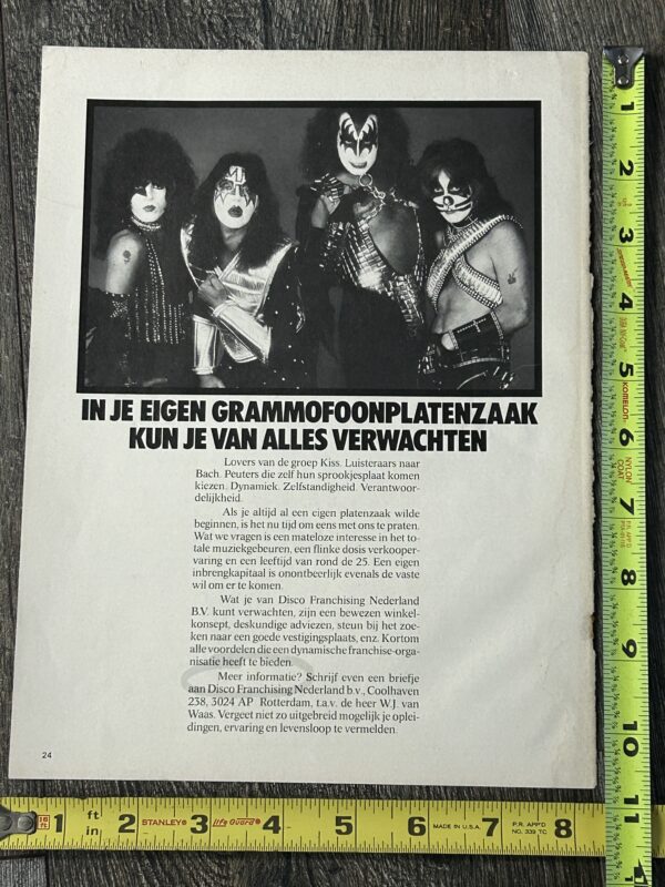 KISS Ad Advert 1978 Solo Albums Netherlands Record Store Vintage Kiss Aucoin