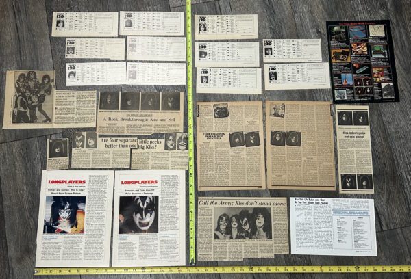 KISS Ad Advert 1978 Solo Albums Release Clippings 22pc Lot Vintage Kiss Aucoin