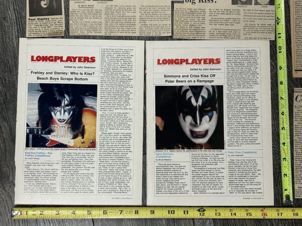 KISS Ad Advert 1978 Solo Albums Release Clippings 22pc Lot Vintage Kiss Aucoin - Image 2