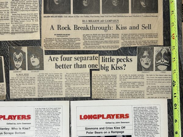 KISS Ad Advert 1978 Solo Albums Release Clippings 22pc Lot Vintage Kiss Aucoin - Image 3