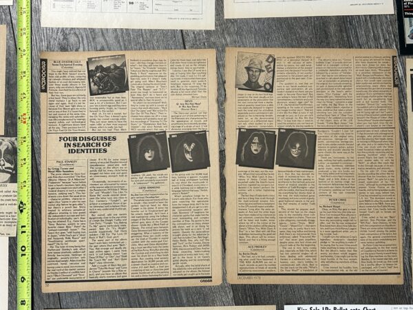 KISS Ad Advert 1978 Solo Albums Release Clippings 22pc Lot Vintage Kiss Aucoin - Image 10