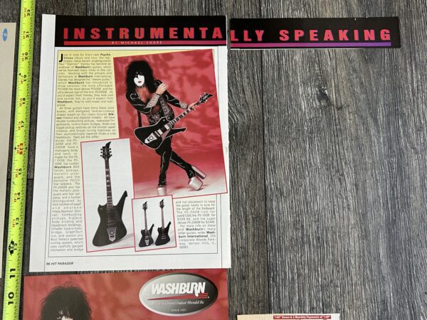 KISS Ad Advert PAUL STANLEY Washburn Guitar Psycho Circus 6pc Lot Vintage Kiss - Image 5