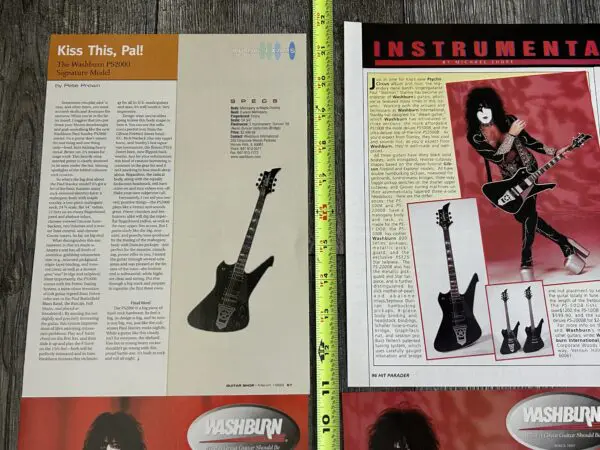 KISS Ad Advert PAUL STANLEY Washburn Guitar Psycho Circus 6pc Lot Vintage Kiss - Image 6