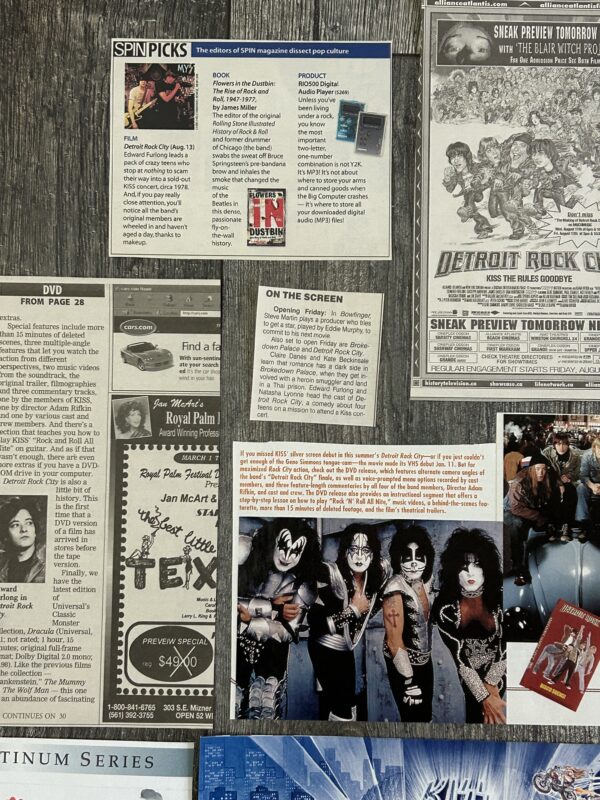 KISS Ad Advert Clippings Detroit Rock City Movie Release 13pc USA Vintage Kiss - Image 7